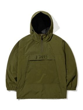 BSRABBIT Bsrbt Outlander Hooded Anorak Jacket Khaki Olive Green Jacket XXL
